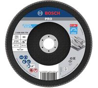 Bosch Plateau à lamelles PRO Metal X571 – Ø180 mm Grain 80 – version plate sur fibres (acier/inox)