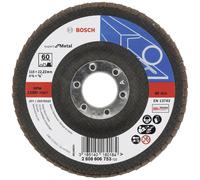 Bosch Accessories Plateau à Lamelles X551, 60 Grain, 15 à 25° Angle, 13300 tr/min, Support en Fibre de Verre, 115mm