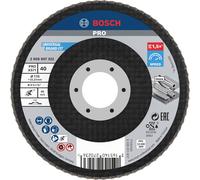 Bosch Plateau à lamelles PRO Metal X571 – Ø115 mm Grain 40 pour acier/inox, version plate