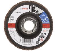 Bosch Plateau à lamelles X571 2608607325 – Ø115 mm, Ø de perçage 22.33 mm, grain 120, acier