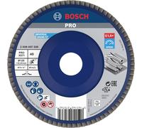 Bosch 1x Plateau à lamelles PRO Metal X571, version plate sur plastique (pour Acier, Acier inoxydable, Ø 125 mm, Grain 40, Professional Accessoire Petite meuleuse angulaire)