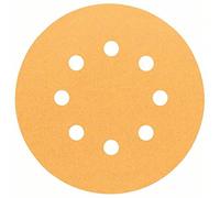 Bosch Accessories 2608607825 Abrasif 50 pièces Bois 8 perforations 125 mm Grain 60