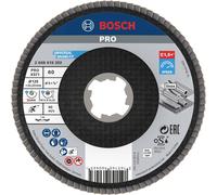 Bosch 1x Plateau à lamelles PRO Metal X571, version bombée pour X-Lock (pour Acier, Acier inoxydable, Ø 125 mm, Grain 60, Professional Accessoire Petite meuleuse angulaire)