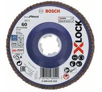 BOSCH Plateaux a lamelles X-LOCK, 125 mm, G 60, X571, Best for Metal 2608619210