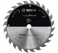 BOSCH Lame de scie circulaire Standard for Wood184 x 1,6/1,1 x 16 T24 2608837698
