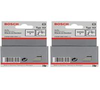 Bosch Accessories 2609200205 Agrafes 8/12,3 mm 1000 pièces Type 52 (Lot de 2)