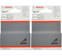 Bosch Accessories 2609200231 Agrafe à fil plat de type 57 10,6 x 1,25 x 10 mm 1000 pièces (Lot de 2)