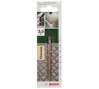 Bosch Accessories 2609255094 HSS Foret pour le métal 3.5 mm Longueur totale 70 mm TiN DIN 338 tige cylindrique