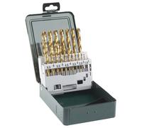 Bosch Accessories 2609255114 HSS Jeu de forets pour le métal 19 pièces TiN DIN 338 tige cylindrique 1 set