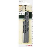 Bosch Accessories 2609255308 Jeu de forets pour le bois 3 pièces 6 mm, 8 mm, 10 mm tige cylindrique 1 set