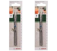 Bosch Accessories 2609255408 Foret à béton ISO 5468 Diamètre 8 mm Longueur 120 mm Diamètre queue 7,2 mm (Lot de 2)