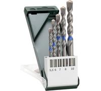 Bosch Accessories 2609255417 Jeu de forets pour béton 5 pièces 5 mm, 6 mm, 6 mm, 8 mm, 10 mm tige cylindrique 1 set