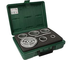 Bosch Accessories 2609255629 Assortiments de scies-trépan à concrétion carbure Embase et forêt de centrage compris Diamètres 33/53/67/73/83 mm