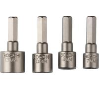 Lot d'embouts à emmanchement 7 mm, 8 mm, 10 mm, 13 mm Bosch Accessories 2609255904 Propulseur 1/4\ (6.3 mm)