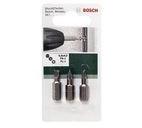Bosch Accessories 2609255973 Set de 3 embouts de vissage courts qualité standard Plat 4,5 + PH1 + PZ1
