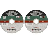Bosch Accessories 2609256321 Disque à tronçonner à moyeu plat pour Inox Diamètre 115 mm Diamètre d'alésage 22/23 Epaisseur 1,6 mm (Lot de 2)