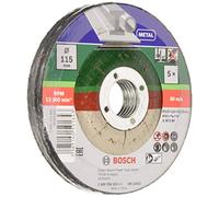 Bosch Accessories 2609256332 5 disques à tronçonner à moyeu déporté pour Métaux Diamètre 115 mm Diamètre d'alésage 22,23 Epaisseur 2,5 mm