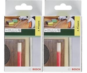 Bosch Accessories 2609256347 Abrasifs sur Non tissé et sur Mousse Bloc Standard abrasif 69 x 97 x 26 Grain Fin (Lot de 2)