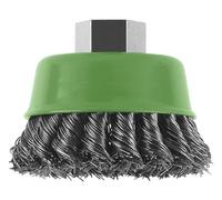 Bosch Brosse boisseau pour meuleuse droite et angulaire – fils ondulés laitonnés 75 mm – 2609256504