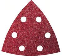 Bosch Accessories 2609256957 Set de 10 feuilles abrasives bois delta 93 mm 6 trous grains 60/80/120/180/240 accessoires Starlock
