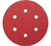 Bosch Accessories 2609256A31 Feuilles abrasives pour Ponceuses excentriques Diamètre 150 mm 6 trous Grain 80 Lot de 5 feuilles