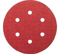 Bosch Accessories 2609256A33 Feuilles abrasives pour Ponceuses excentriques Diamètre 150 mm 6 trous Grain 180 Lot de 5 feuilles