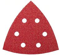 Bosch Accessories 2609256A51 Feuilles abrasives pour Ponceuses Delta Diamètre 93 mm Nombre de trous 6 Grain 120 Lot de 5 feuilles