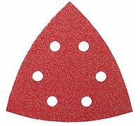 Feuille abrasive Delta avec bande auto-agrippante, perforé Bosch Accessories 2609256A52 Grain 180 Cote d'encoignure 93 mm 5 pc(s)