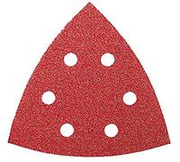 Bosch Accessories 2609256A56 Feuilles abrasives pour Ponceuses Delta Diamètre 105 mm Nombre de trous 6 Grain 60 Lot de 5 feuilles