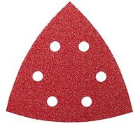 Bosch Accessories 2609256A59 Feuilles abrasives pour Ponceuses Delta Diamètre 105 mm Nombre de trous 6 Grain 120 Lot de 5 feuilles