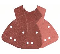 Bosch Accessories 2609256A72 Feuilles abrasives pour Ponceuses Multi 90 x 135 2 feuilles grain 80/2 feuilles grain 120/2 feuilles 180 Nombre de trous 4