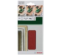Bosch Accessories 2609256A86 Feuilles abrasives pour Ponceuses vibrantes 93 x 185 4 feuilles Grain 60/4 feuilles Grain 120/2 feuilles Grain 180 Nombre de trous 8