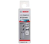 Bosch Accessories 2x Forets hélicoïdaux HSS PointTeQ (pour métal, 2,6 x 30 x 57 mm, accessoires pour perceuse-visseuse)