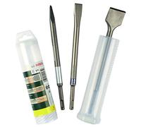 Bosch Accessories 3 pièces it de burins SDS plus (pour le béton et la maçonnerie, accessoires pour marteau burineur) 2607019457 Argent