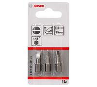 Bosch Accessories 3 Pièces Jeu de Embout de Vissage Qualité Extra-Dure pour Vis à Tête Fendue, S0 8x5.5 Epaisseur, 25mm Longueur