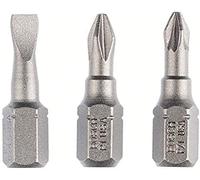 Bosch Accessories 3 Pièces Jeu de Embouts de Vissage Qualité Extra-Dure, PH1/PZ1/S Séries, 25mm Longueur