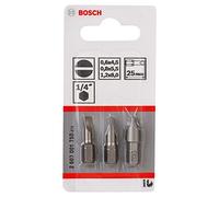 Bosch Accessories 3 Pièces Jeu de Embouts de Vissage Qualité Extra-Dure, S Séries, 25mm Longueur
