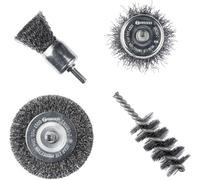 Bosch Accessories 4pcs Jeu de brosses métalliques, 4 pièces Set de brosses métalliques 2609256553 1 set