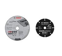 Bosch Accessories 5 disques à tronçonner Expert for Inox (76 x 10 x 1 mm) & Disque à tronçonner Carbide Multi Wheel (pour bois, plastique, tuyau en cuivre, Ø 76 mm, alésage Ø 10 mm)