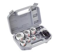Bosch Accessories 9 pc. Coffret Scies Trépans HSS Bimétal pour électricien (Métal, Bois, Ø 20/25/ 35/40/ 51/68 mm, Accessoire Perceuse à Percussion)