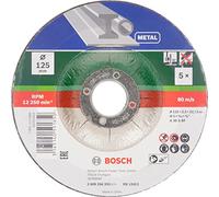 Bosch Accessories BOSCH 2609256333-5 discos cortar metal 125 x 2,5 mm, Acodado, Multicolore, 125 mm