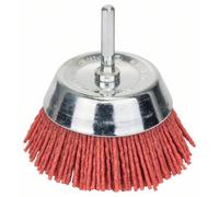 Bosch 1x Brosse boisseau PRO Nylon Longlife avec abrasif enduit pour emmanchement cylindrique 6 mm et perceuse (Ø 75 mm, Professional Accessoire Perceuses/visseuses rotatives)