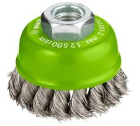 Bosch Accessories Brosse boisseau, inox 65 mm, 0,35 mm, 12500 tr/min, 14