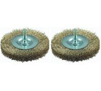Bosch Accessories - Brosse circulaire pour perceuse Fils ondulés laitonnés - 6 x 75 mm - 2609256529 (Lot de 2)