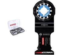 Bosch Accessories Coffret de 5 Lames Plongeantes Starlock/pour Outils Multifonctions avec Carbure de Tungstène Starlock & 1x Lame pour outil multifonction Expert MetalMax AIZ 32 AIT