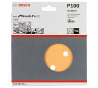 Bosch Accessories Disque Abrasif C470 pour Ponceuses Orbitales, 100 Grain, 150mm, Lot de 5
