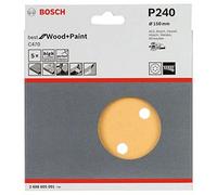 Bosch Accessories Disque Abrasif C470 pour Ponceuses Orbitales, 60/120/240 Grain, 150mm, Lot de 6