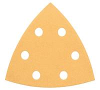 Bosch Accessories Disque Abrasif pour Ponceuses Delta, 6 Trous, 320 Grain, 93mm, Jaune, Lot de 5