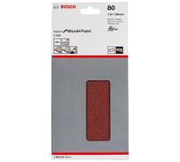 Bosch Feuilles abrasives 115x230 mm pour ponceuses orbitales Grain 80 14 trous - Lot de 10