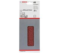 Bosch Accessories Feuille Abrasif pour Ponceuses Orbitales, 8 Trous, 40 Grain, 93mm x 230mm, Lot de 10